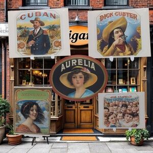 Vintage Cigar Box Decal Set Of 5